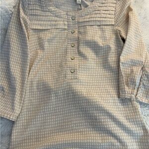 Banana Republic Cream Houndstooth top